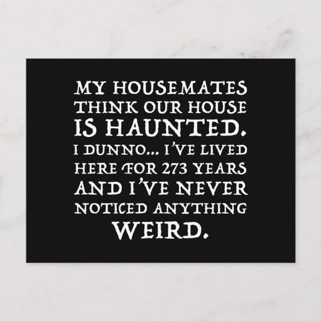 Postal Mis Familiares Piensan Que Nuestra Casa Está Abusa (Anverso)