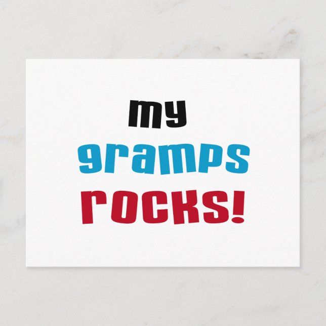 Postal Mis Gramps Rocks camisetas y regalos (Anverso)