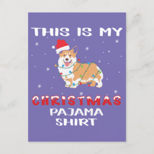 Postal Mis Navidades Pajama Feliz Navidad a la familia