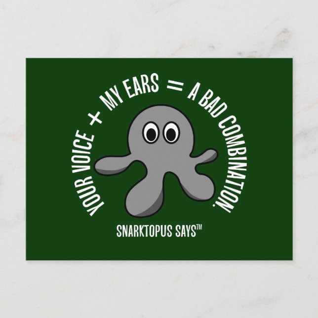 Postal Mis oídos sangran cada vez que te escucho hablar (Anverso)