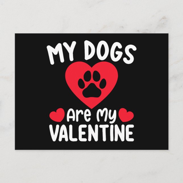 Postal Mis Perros Son Amantes De Mascotas Graciosas De Sa (Anverso)