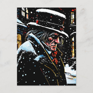 Postal Miser Mister Ebenezer Scrooge Navidades victoriano