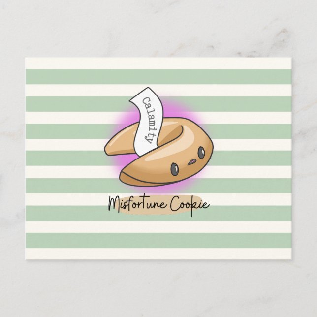 Postal Misfortune Cookie dice Calamity Postcard (Anverso)