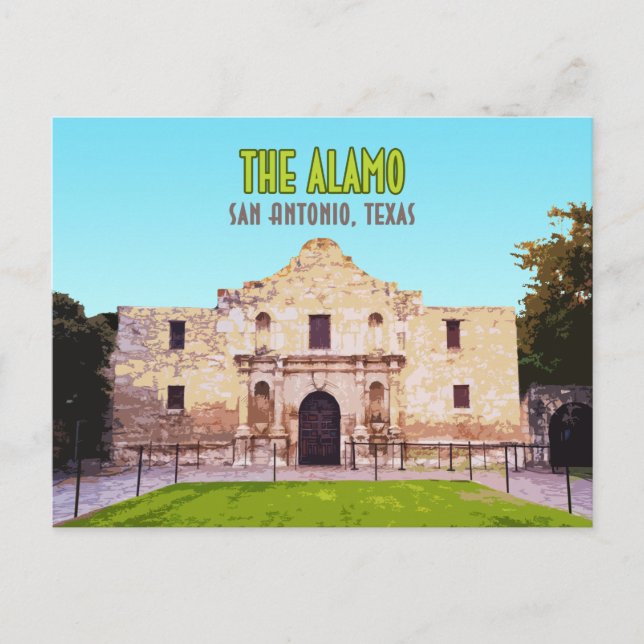 Postal Misión Álamo San Antonio Texas (Anverso)