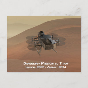 Postal Misión de la libélula a Titán