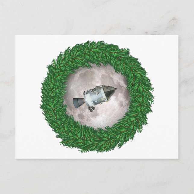 Postal Misión de la Víspera de la Luna de Apolo 8 (Anverso)