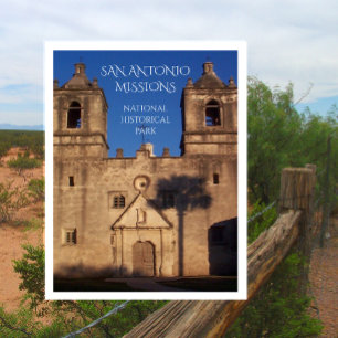 Postal Misión Iglesia de Concepción Misiones San Antonio 