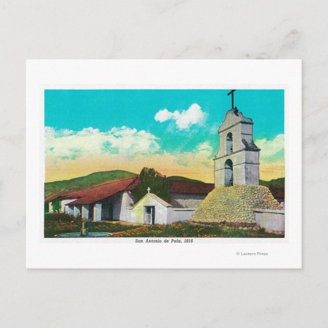 Postal Misión San Antonio de PalaPala, CA (Anverso)