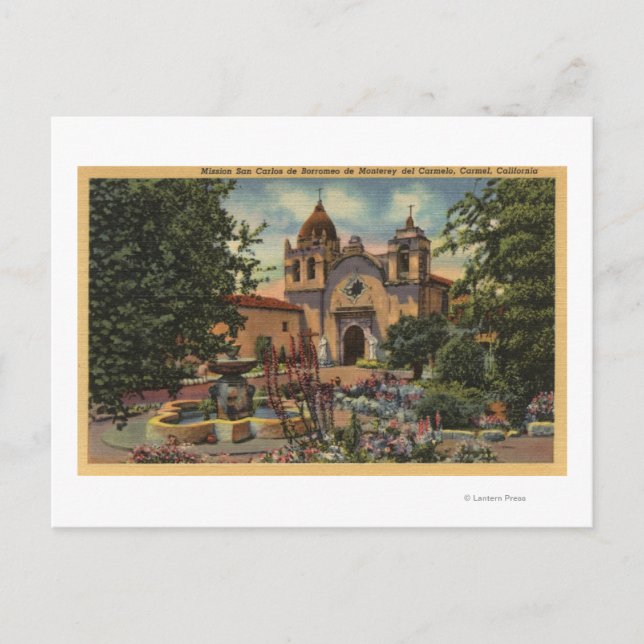 Postal Misión San Carlos de Borromeo de Monterey (Anverso)