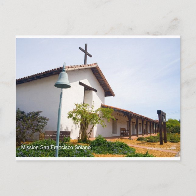 Postal Misión San Francisco de Solano CA Productos (Anverso)