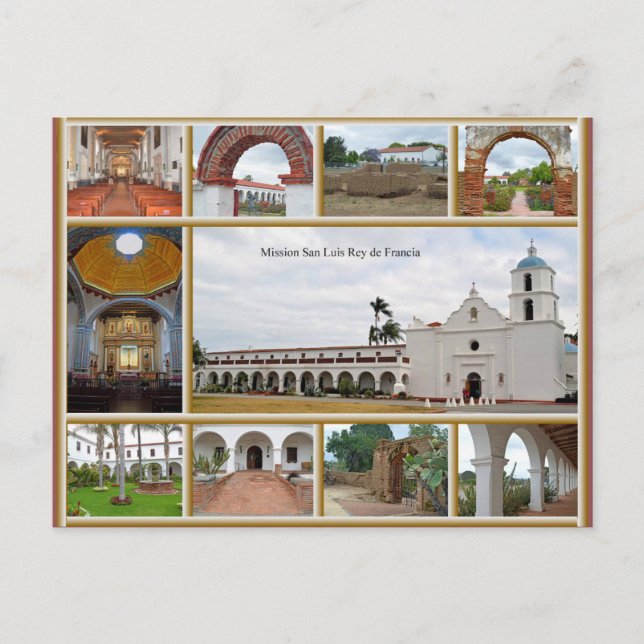 Postal Misión San Luis Rey (Anverso)