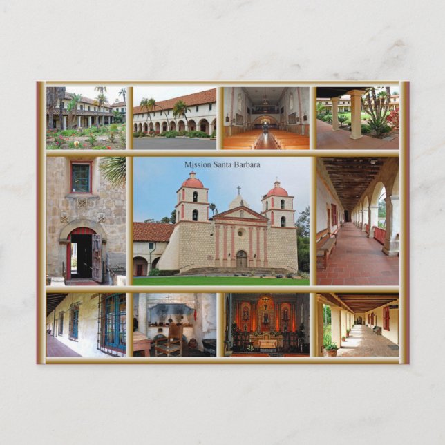 Postal Misión Santa Barbara (Anverso)