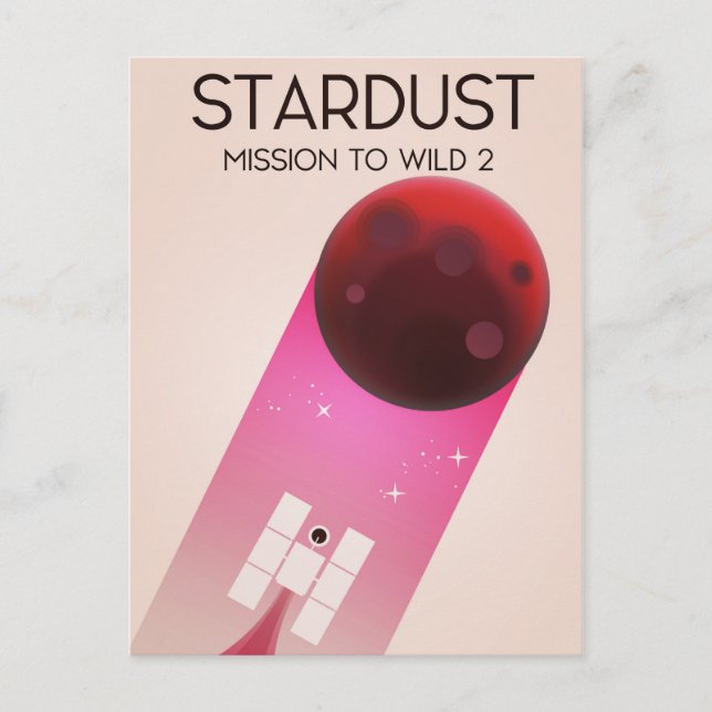 Postal Misión Stardust al cometa Wild 2 (Anverso)