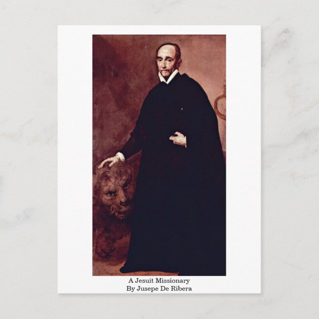Postal Misionero Jesuita De Jusepe De Ribera (Anverso)