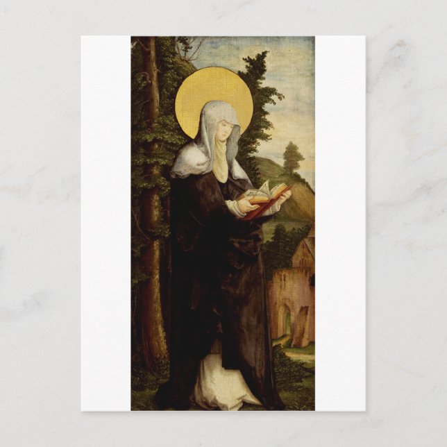 Postal Misionero medieval anglosajón de Saint Walpurga (Anverso)