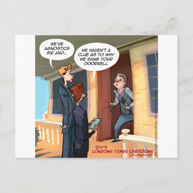 Postal Misioneros agnósticos graciosos (Anverso)
