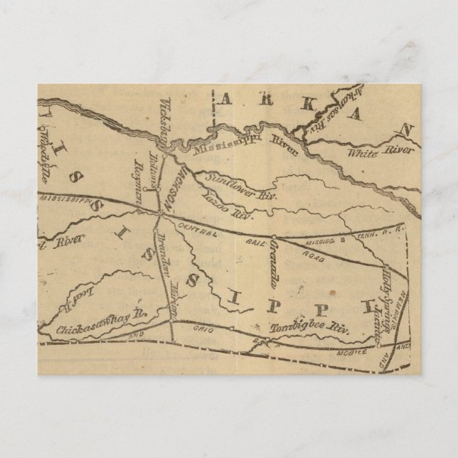 Postal Misisipi, Luisiana, Arkansas (Anverso)