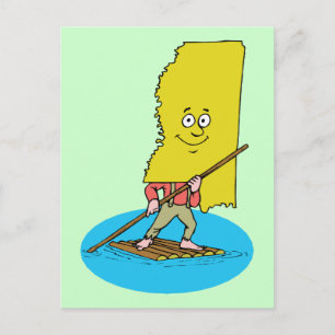 Postal Misisipi MS Vintage Travel Souvenir