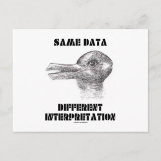 Postal Misma Interpretación de Datos Diferentes (Conejo P