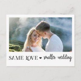Postal Mismo amor boda menor tamaño foto simple