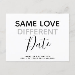 Postal Mismo Amor Diferente Fecha Simple Boda Moderno
