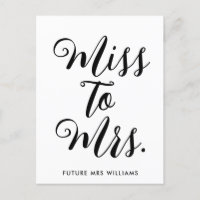 Miss a la señora Banner Modern Bridal Shower Prop