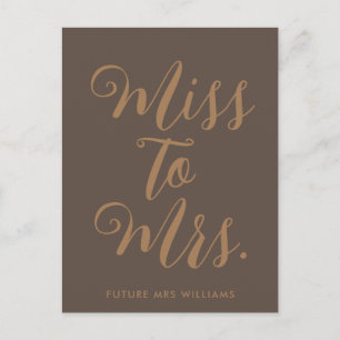 Postal Miss a la Sra. Modern Bridal Shower