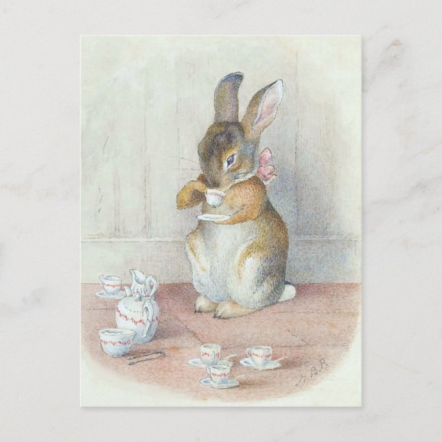 Postal Miss Bunny Tea Bebida (Anverso)