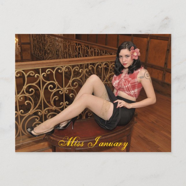 Postal Miss Enero-Postcard (Anverso)