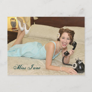 Postal Miss June-Postcard