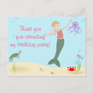 Postal Miss Mermaid Fiesta Gracias