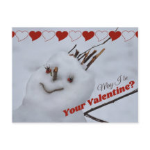 Miss Snowman enamorada CC1199 Divertido Valentine