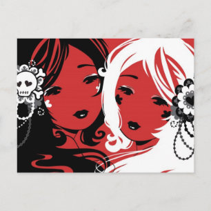 Postal Miss Sugar y Miss Cyanide Postcard