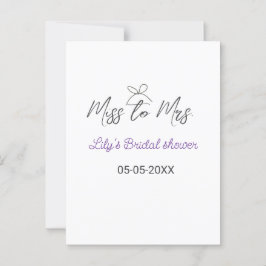 Postal Miss to Mrs despedida de soltera añadir nombre fec