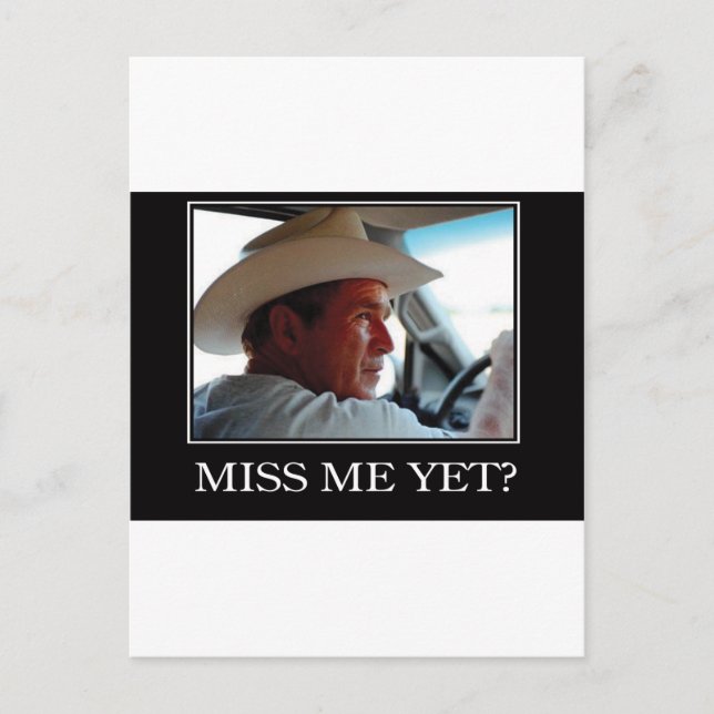 Postal Miss Yo Todavía, George W Bush (Anverso)
