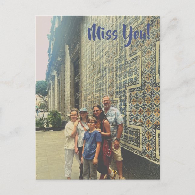 Postal Miss You! From Mexico (Anverso)