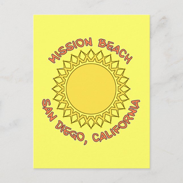 Postal Mission Beach, San Diego (California) (Anverso)