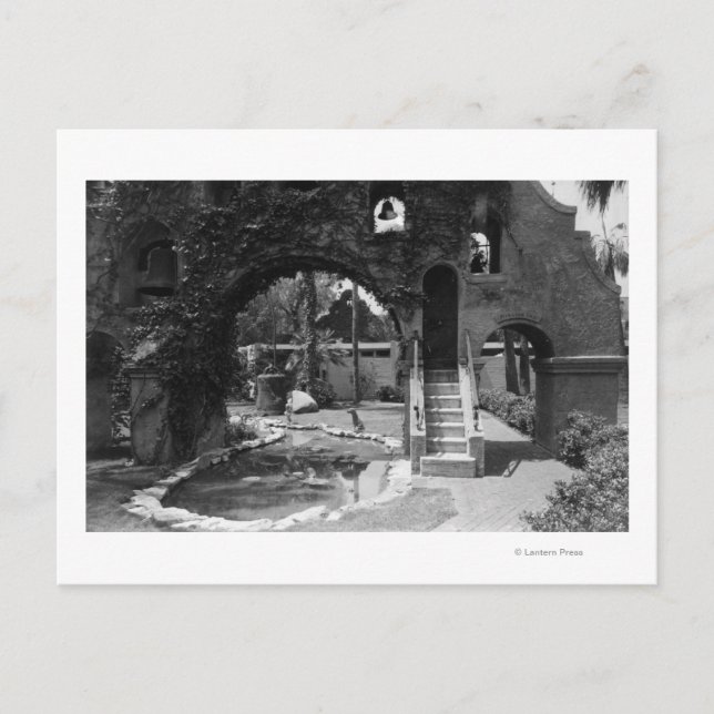 Postal Mission Inn Courtyard of Riverside, Fotograpa de C (Anverso)