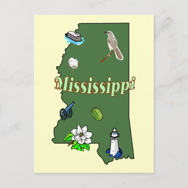 Postal Mississippi (Anverso)