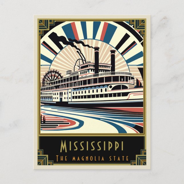 Postal Mississippi | Art Deco (Anverso)