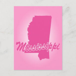 Postal Mississippi de estado rosa