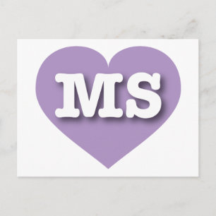 Postal Mississippi Lavender Heart - Amo la EM