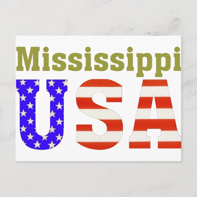 Postal ¡Mississippi los E.E.U.U.! (Anverso)