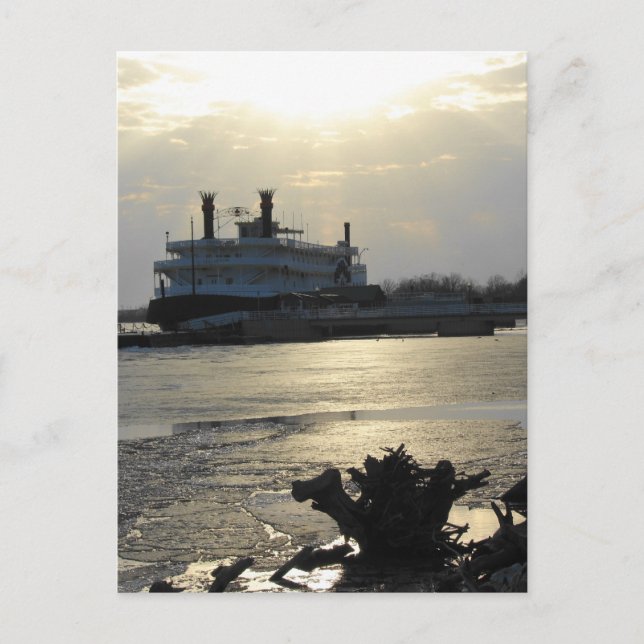 Postal Mississippi River Sunset in Winter (Anverso)