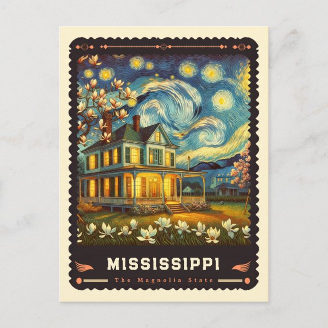 Postal Mississippi | Vincent Van Gogh Inspired (Anverso)