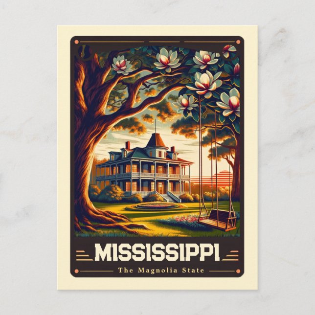 Postal Mississippi | Vintage patriótico (Anverso)