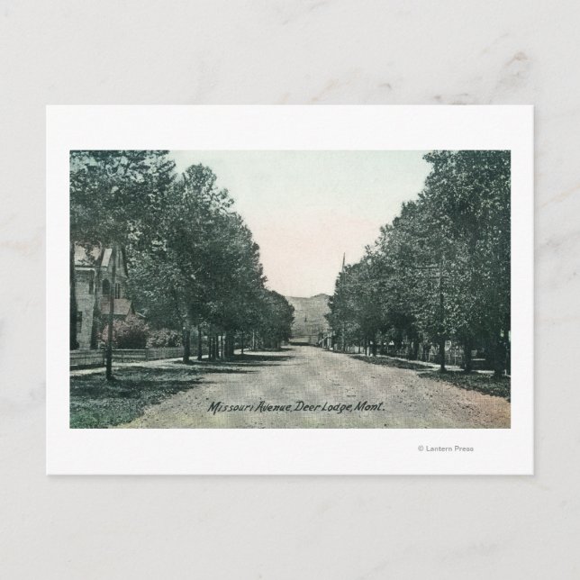 Postal Missouri Avenue ViewDeer Lodge, MT (Anverso)