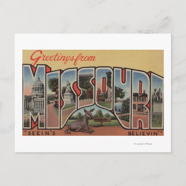 Postal Missouri (Believin de Seein) - Carta grande (Anverso)