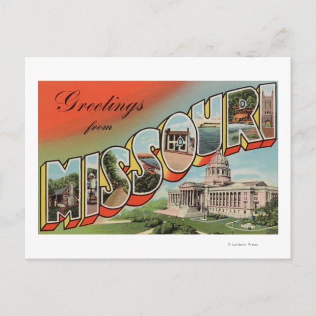 Postal Missouri (Edificio de la Capital) - Letra grande (Anverso)