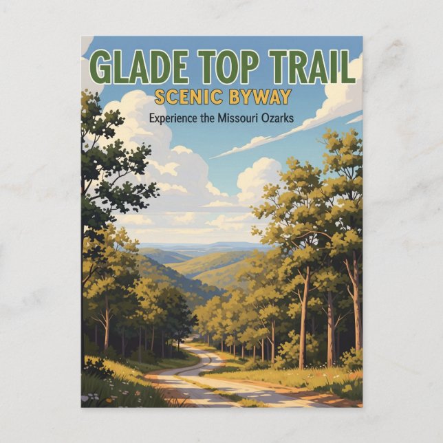 Postal Missouri Glade Top Trail Scenic Byway Viaje (Anverso)